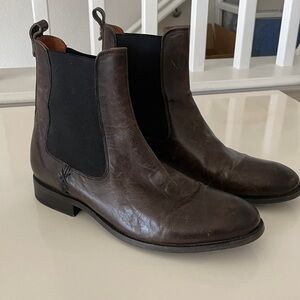 Frye Melissa Chelsea Brown Boots Boho Western Size 10